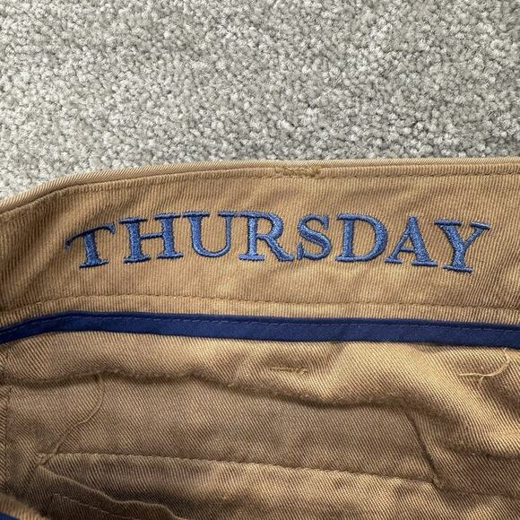 Bonobos Slim Fit Chino Pants 34x29 Thursday‎ Khaki Cotton Dress Casual *Altered* - Picture 3 of 9